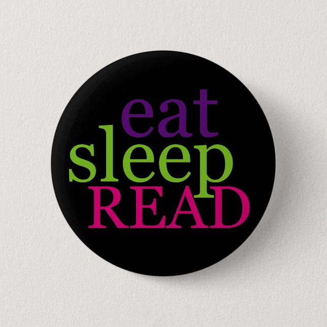 Eat, Sleep, READ - Retro 2 Inch Round Button (Front)