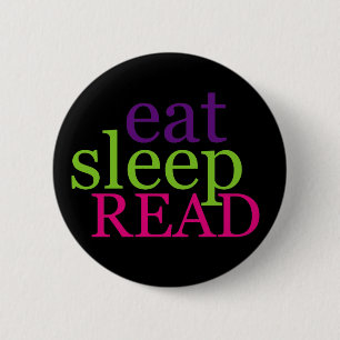 Eat, Sleep, READ - Retro 2 Inch Round Button