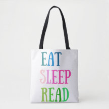 EAT SLEEP READ tote