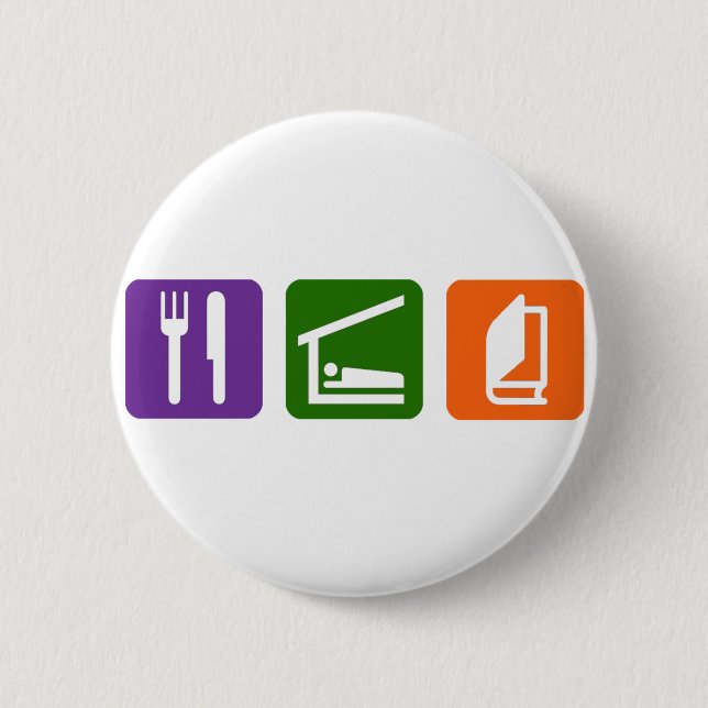 Eat Sleep Reading 2 Inch Round Button (Front)