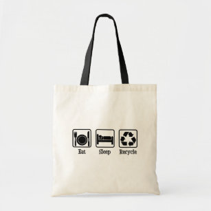 Eat Sleep Recycle Tote Bag