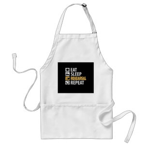 Eat Sleep Rehearsal Repeat - Theatre Quotes Acting Standard Apron