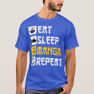 Eat Sleep Repeat anime Japan Cosplay T-Shirt