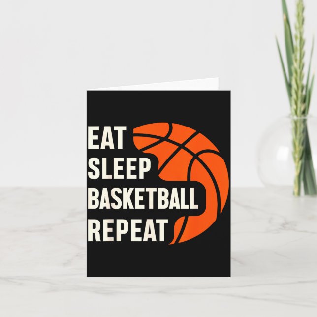 Eat Sleep Repeat Basball Card (Front)