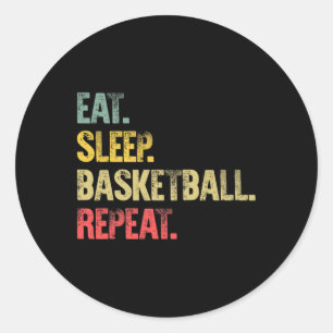 Eat Sleep Repeat Gift Shirt Eat Sleep Sketll Repea Classic Round Sticker