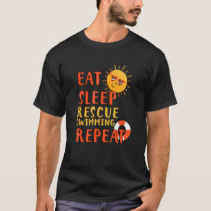 Eat Sleep Rescue Swimming Repeat Rescue Swimming H T-Shirt
