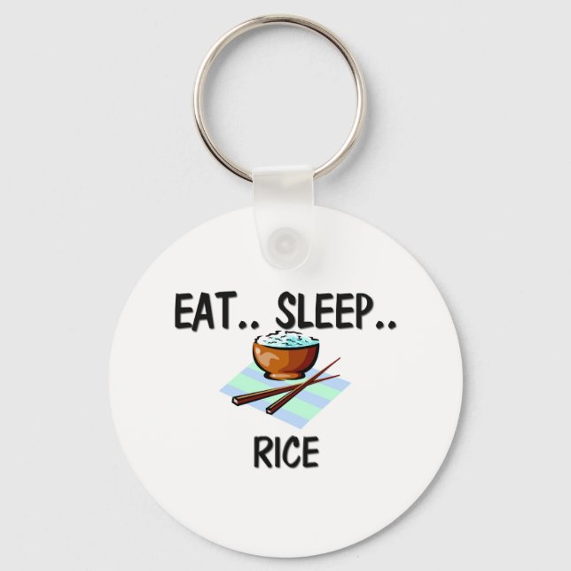 Eat Sleep RICE Keychain (Front)