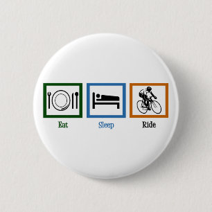 Eat Sleep Ride (Cyclists) 2 Inch Round Button