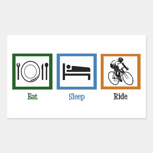 Eat Sleep Ride (Cyclists) Sticker (Front)