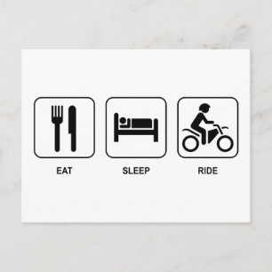 Eat Sleep Ride Postcard