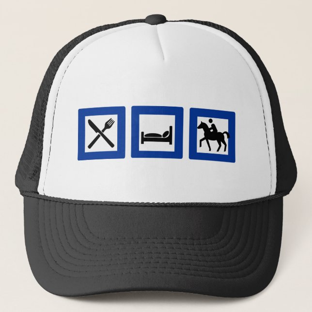 eat sleep ride trucker hat (Front)