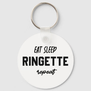 Eat Sleep Ringette Repeat Ringette Player Gifts Keychain