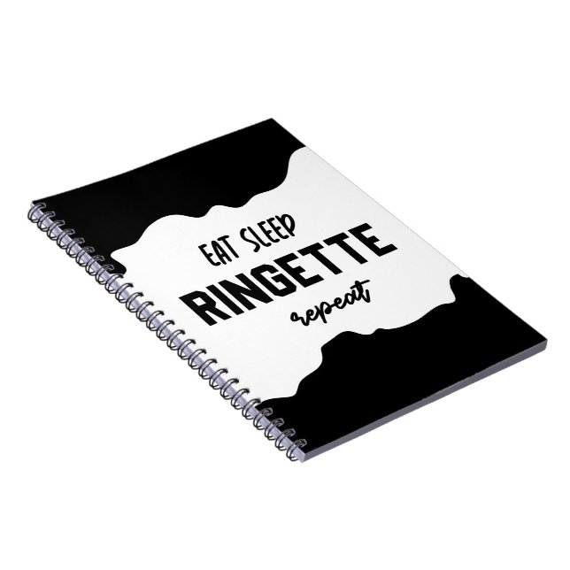 Eat Sleep Ringette Repeat Ringette Player Gifts Notebook (Right Side)