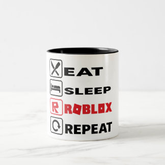 Eat Sleep Roblox Repeat -  Kids & Adults Gamer  Two-Tone Coffee Mug