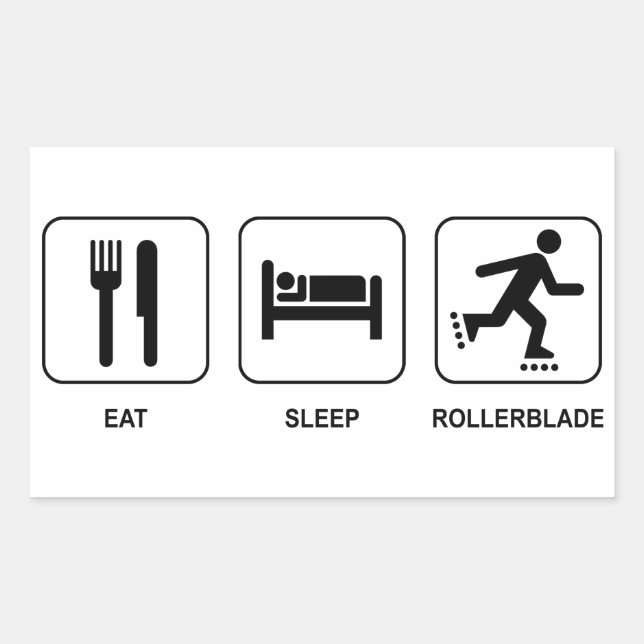 Eat Sleep Rollerblade Sticker (Front)