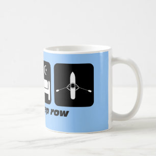 eat sleep row coffee mug