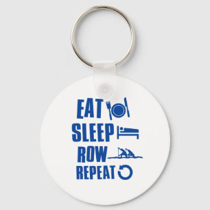 Eat sleep row keychain