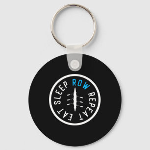 Eat Sleep Row Repeat Matching Crew Team Rowing Boa Keychain