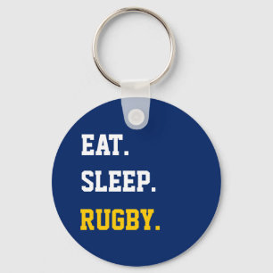 Eat Sleep Rugby Keychain