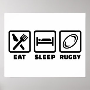 Eat sleep Rugby Poster