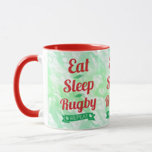 Eat Sleep Rugby Repeat Mug