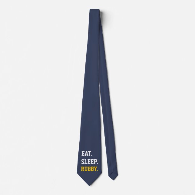 Eat Sleep Rugby Tie (Front)