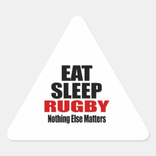 EAT SLEEP RUGBY TRIANGLE STICKER