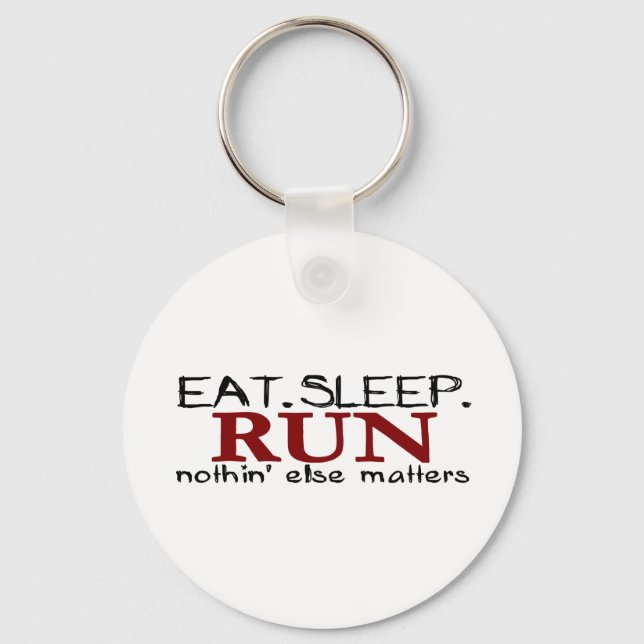 Eat Sleep Run Keychain (Front)