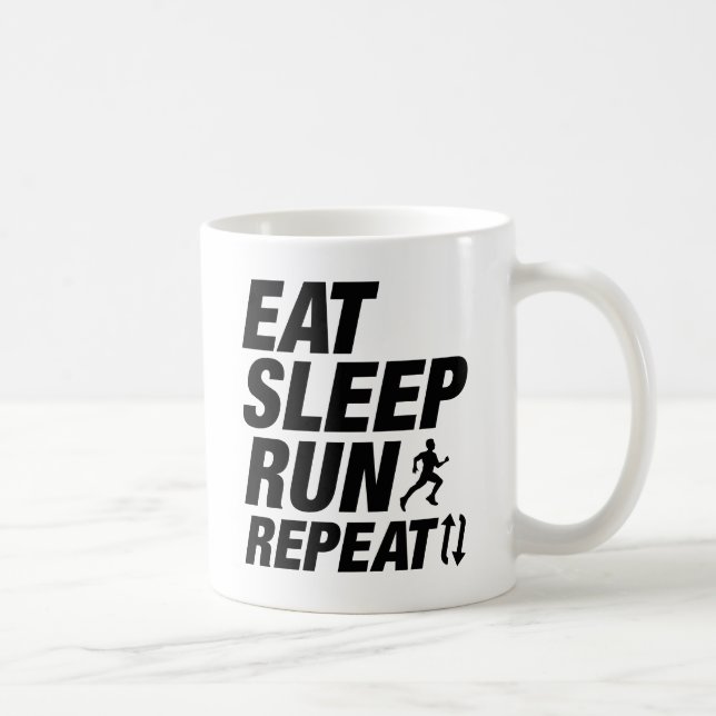 Eat Sleep Run Repeat Coffee Mug (Right)