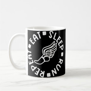 Eat Sleep Run Repeat Cross Country Track Runner  Coffee Mug