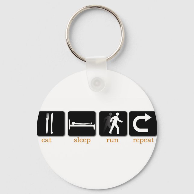 Eat Sleep Run Repeat Keychain (Front)