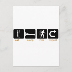 Eat Sleep Run Repeat Postcard