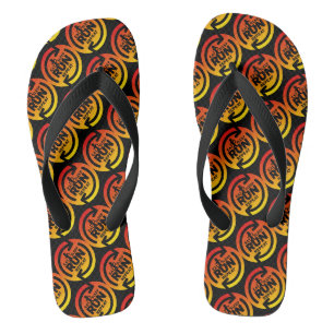 Eat Sleep Run Repeat sSunset Background On Black  Flip Flops