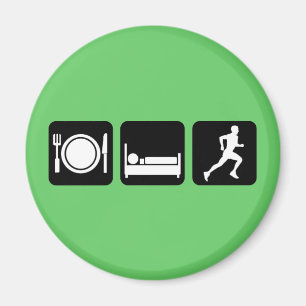 Eat sleep run running magnet