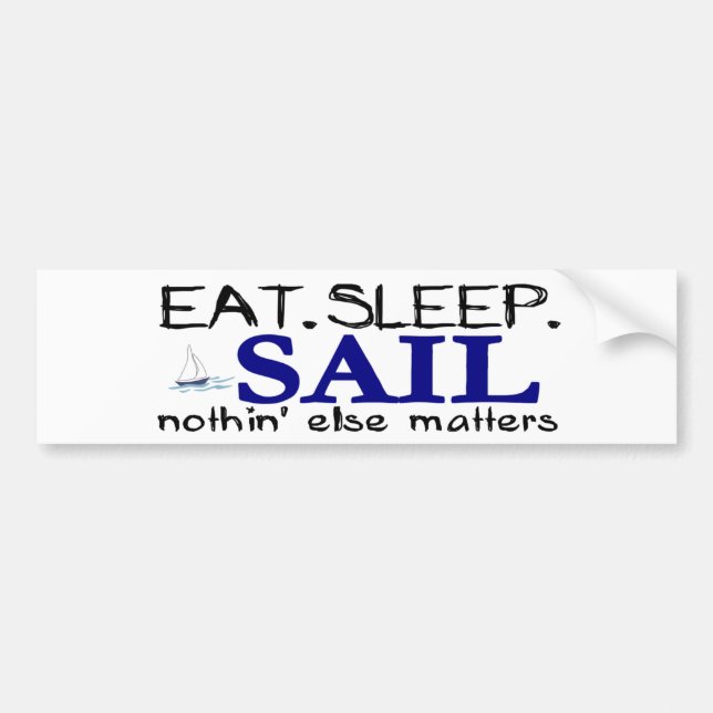 Eat Sleep Sail Bumper Sticker (Front)
