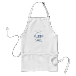 Eat Sleep Sail, nautical sailing rope knots  Standard Apron