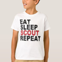 Eat Sleep Scout Repeat Funny Scouting Outdoor Gift