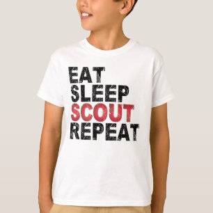 Eat Sleep Scout Repeat Funny Scouting Outdoor Gift T-Shirt