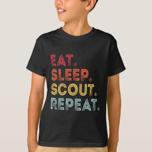 Eat Sleep Scout Repeat Retro Vintage Scout For Wom T-Shirt