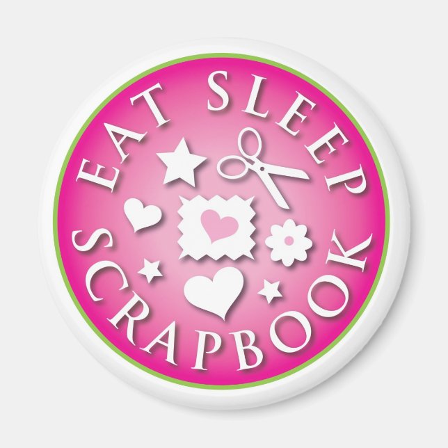 Eat Sleep  Scrapbook Magnet (Front)
