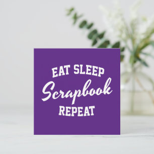 Eat Sleep Scrapbook Repeat Scrapbooking Thank You Card