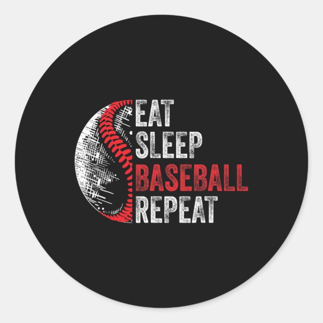 Eat Sleep Sell Repeat Funny Sell Player 2  Classic Round Sticker (Front)