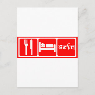 Eat,Sleep,Seva Postcard