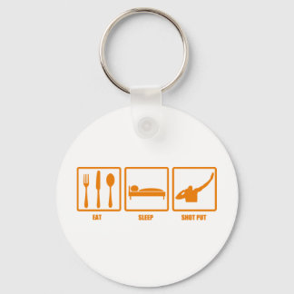 Eat Sleep Shot Put Keychain