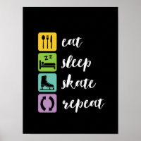 Eat Sleep Skate Funny Figure Skaters Ice Skating