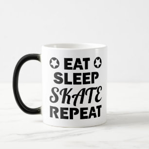 Eat Sleep Skate Repeat, Roller Derby Magic Mug