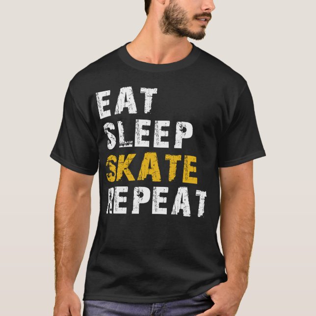eat sleep skate T-Shirt (Front)