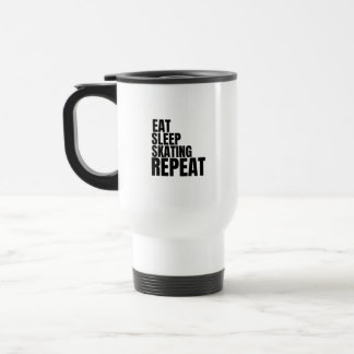 eat sleep skating repeat travel mug