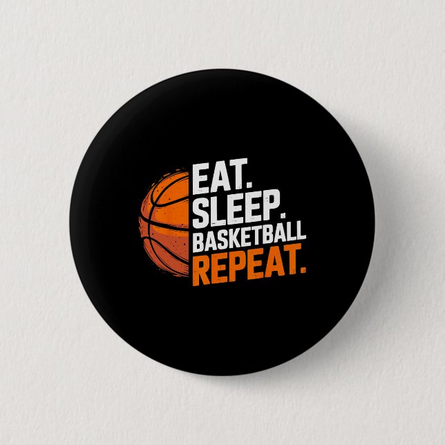 Eat Sleep Sketll Repeat 2  Inch Round Button (Front)