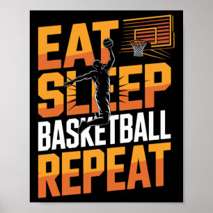 Eat Sleep Sketll Repeat  Poster